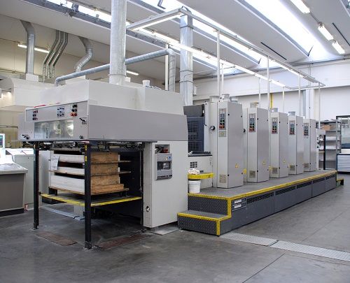 A sheet fed Offset printing press