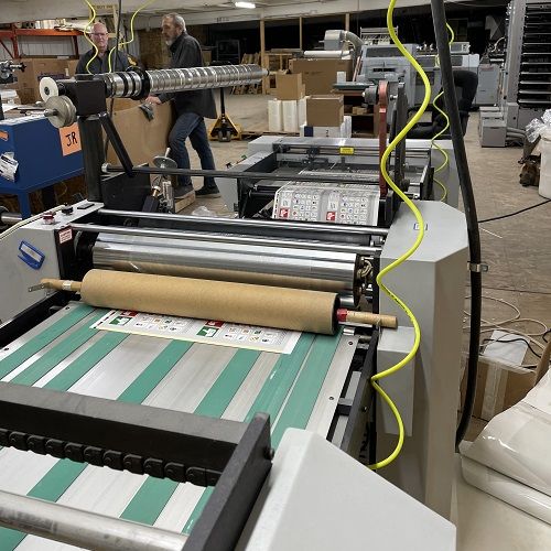 Roll Laminating Machines in Commercial Laminating Department