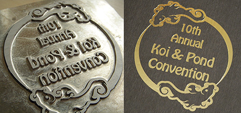 A foil-stamping die and a gold foil stamp