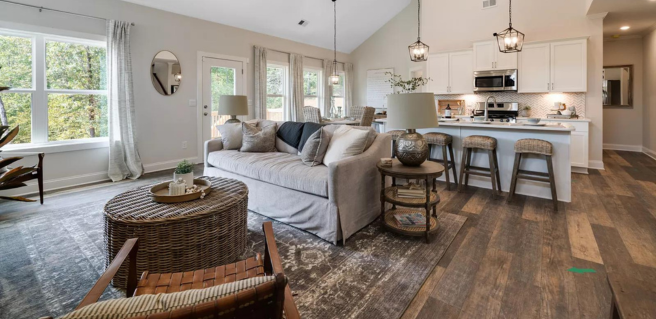 Open Floor Plan Living Room and Kitchen