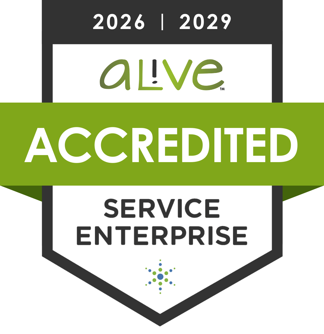 AL!VE Accredited Service Enterprise badge