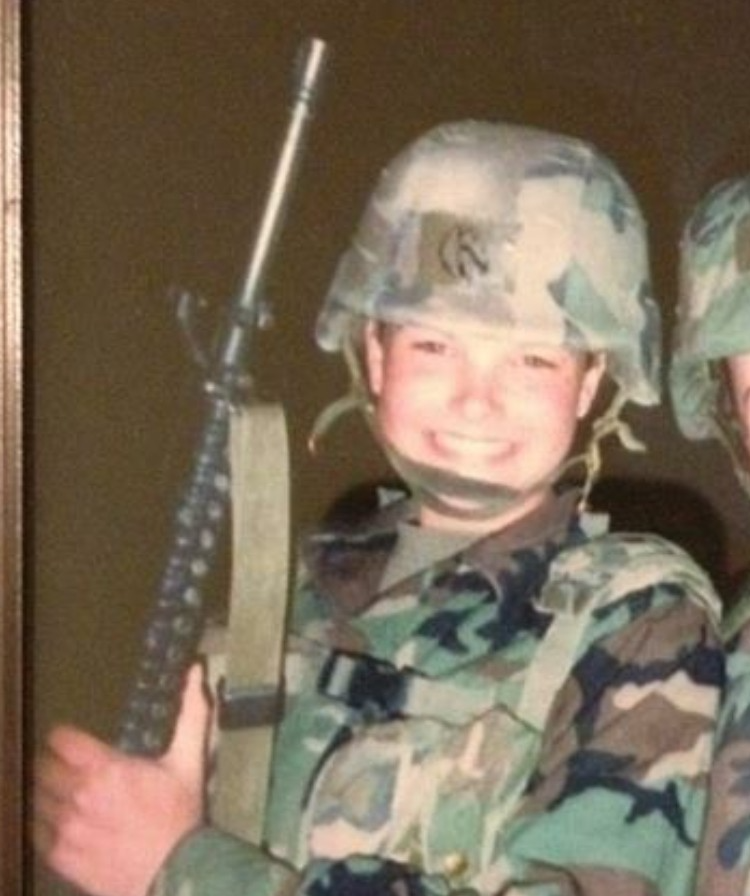 Ashley Chambless in her Marine Corps uniform during her time in service