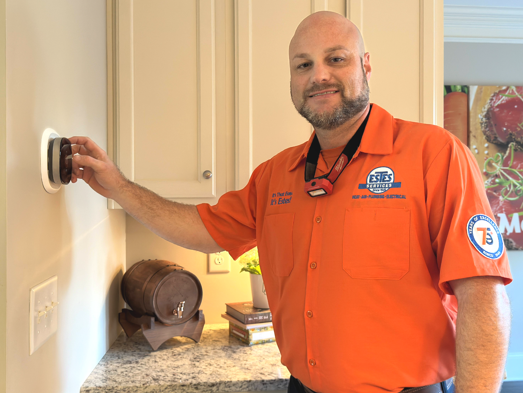 Estes Services Technician close to an Ecobee Thermostat 