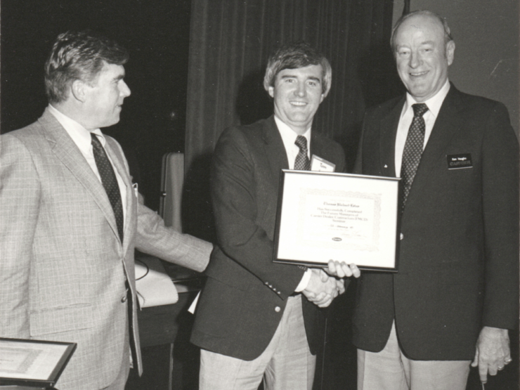 Tommy Estes receiving the Carrier Presidents Club Award