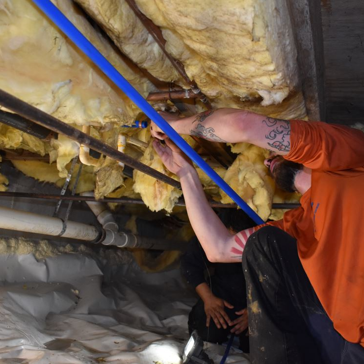 Estes plumber repiping a basement in Kennesaw, GA