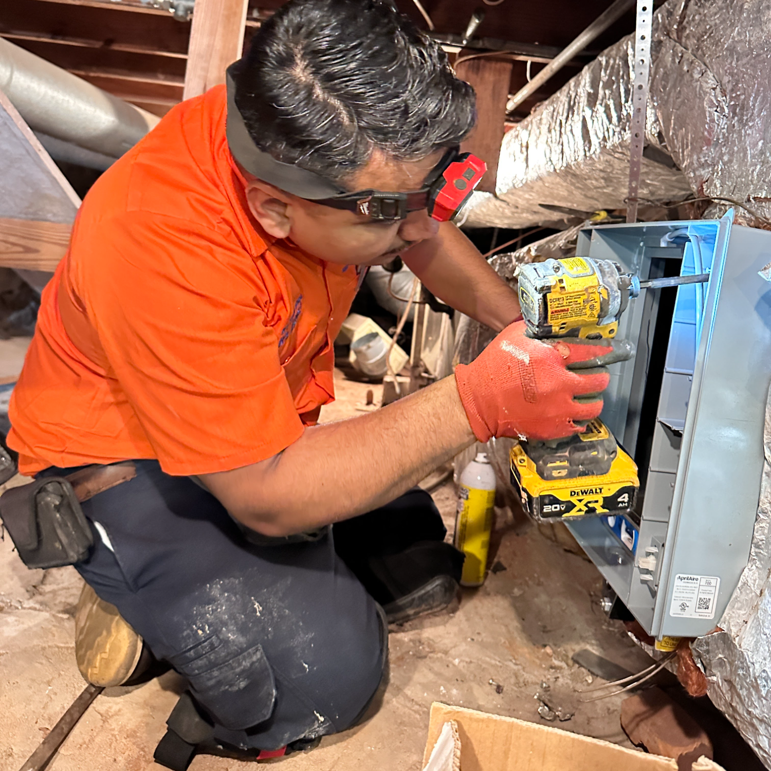 Estes Services HVAC installing a Humidifier in Georgia