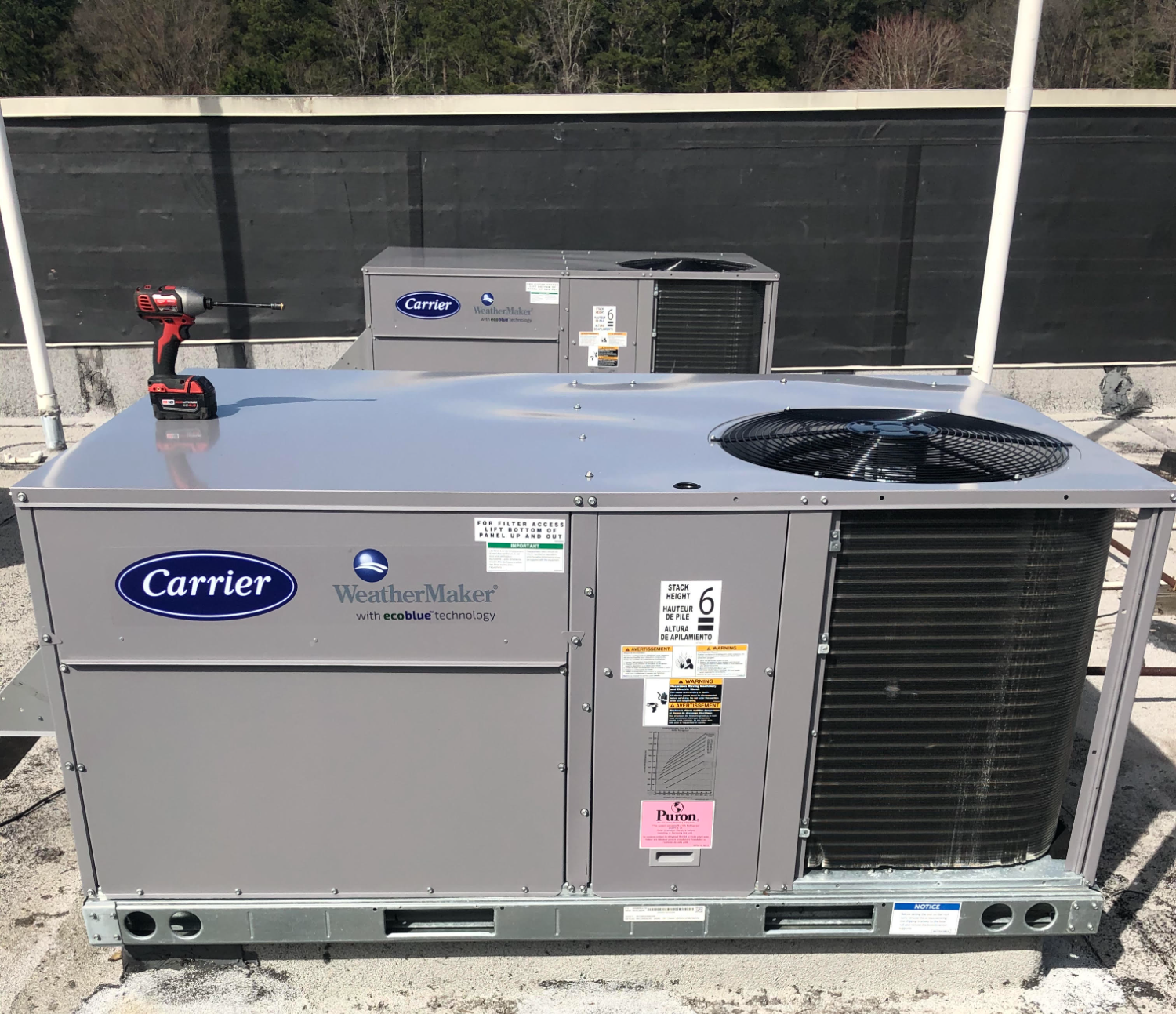 Carrier Commercial Unit Installed by Estes Services 
