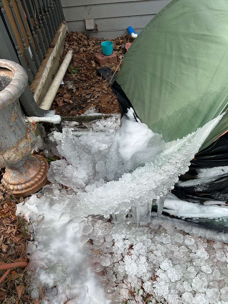 Frozen Pipes in Atlanta Metro Area. Estes Plumbing Services restored the plumbing system