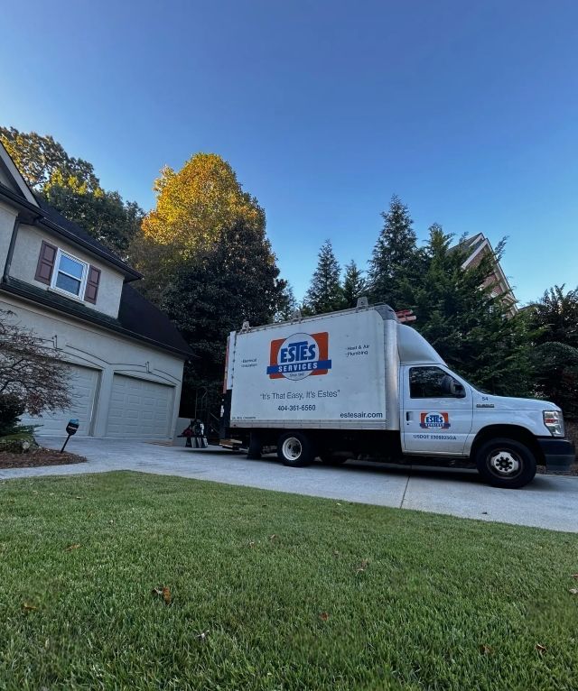 Estes Services Truck. Installation Heat and Air in Georgia