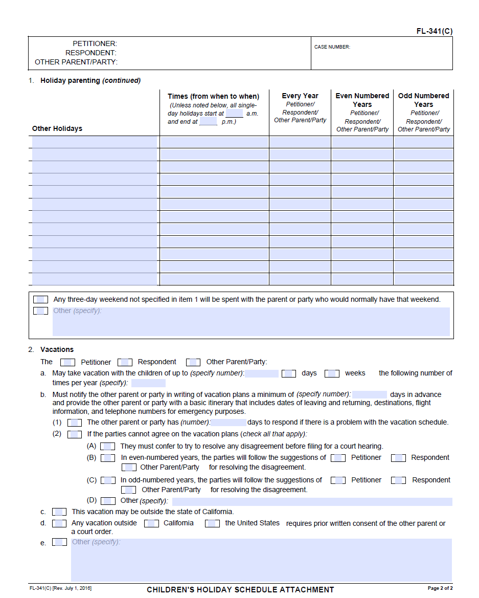 FL-341(c) form, page 2