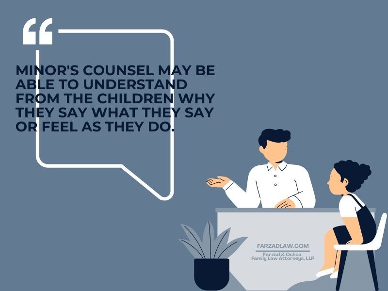 Graphic of adult sitting at table and speaking with a child