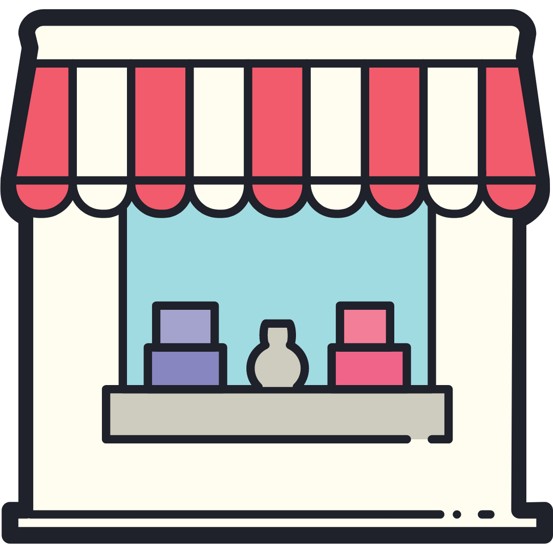 Graphic of storefront of a small business