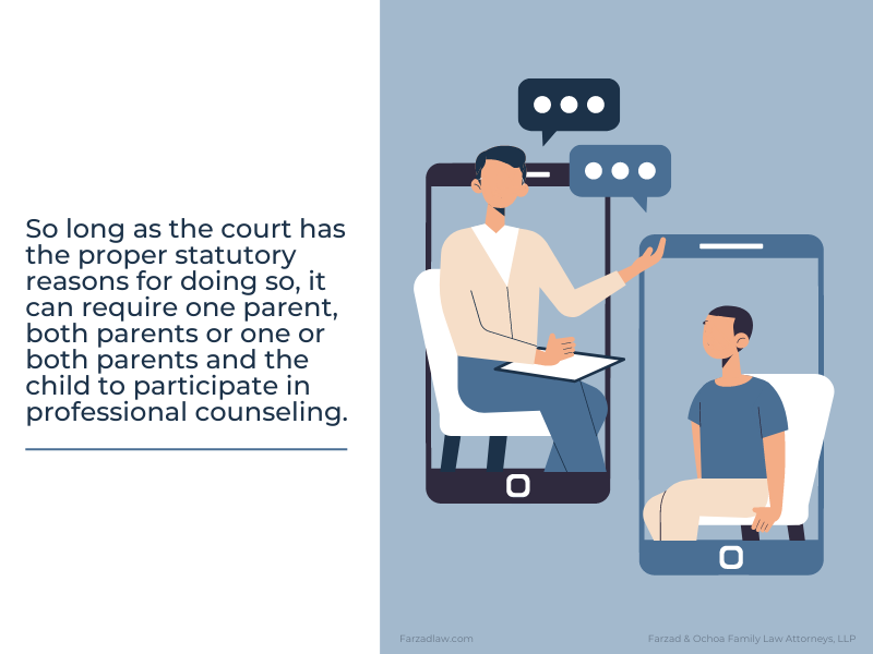Graphic of counselor speaking with a child over a virtual meeting