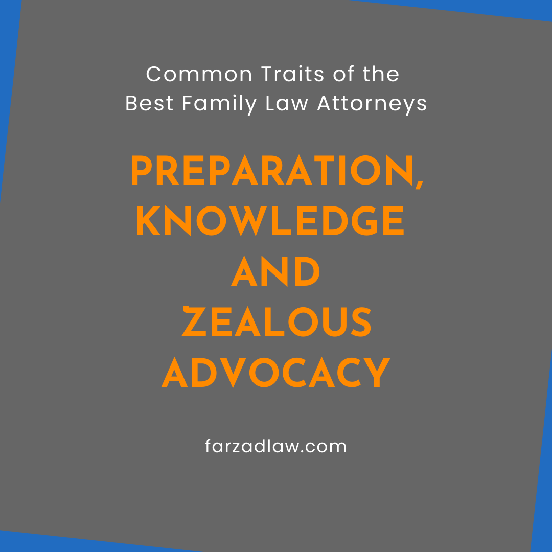 Visual text that explains the commons traits of the best family law attorneys