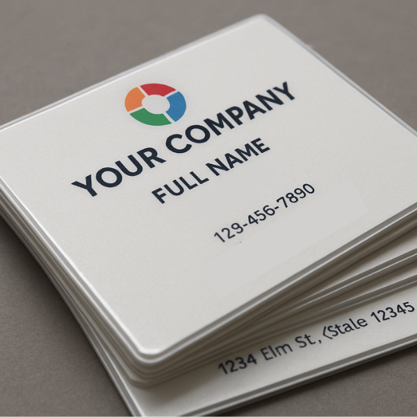 laminated business cards