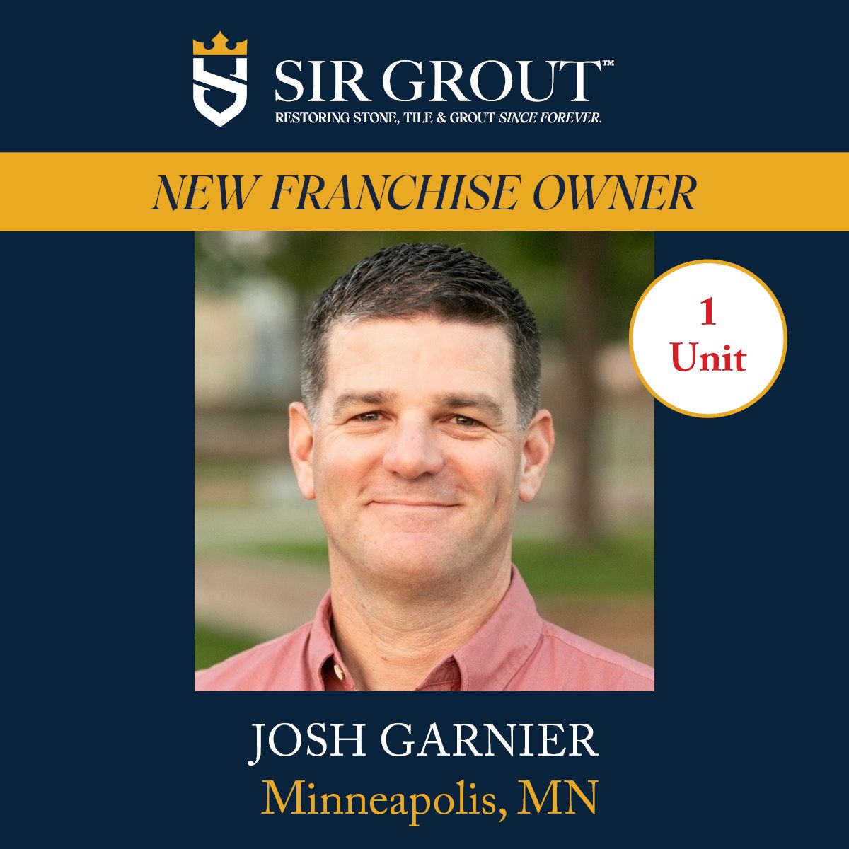 Josh Garnier, Sir Grout franchise owner in MN