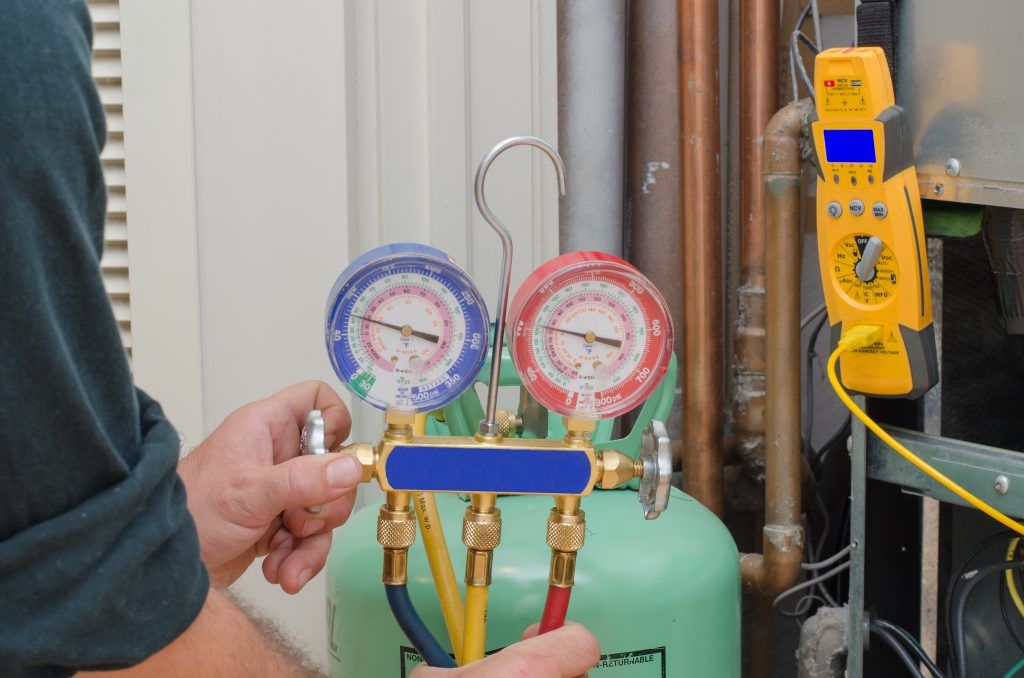 check low refrigerant levels in hvac system 