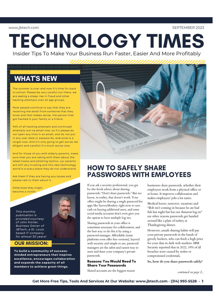 Newsletter cover