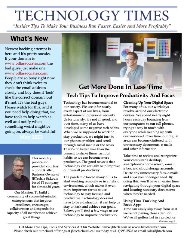 Newsletter cover