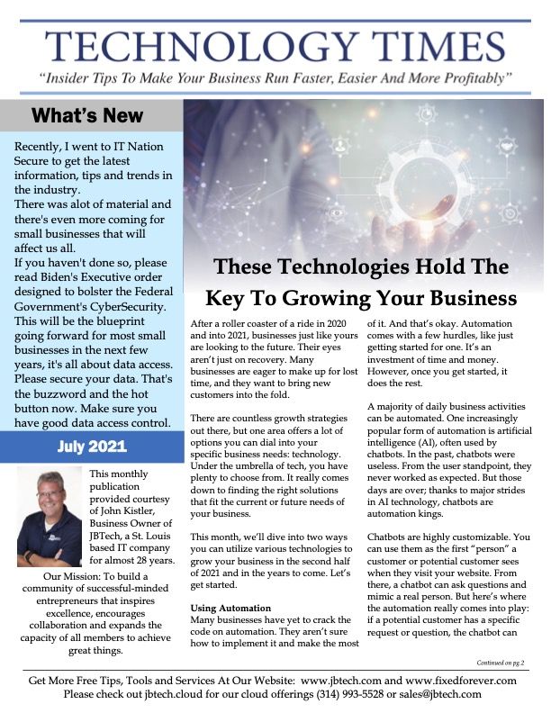 Newsletter cover