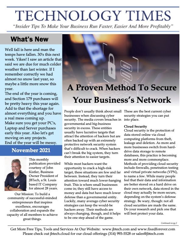 Newsletter cover