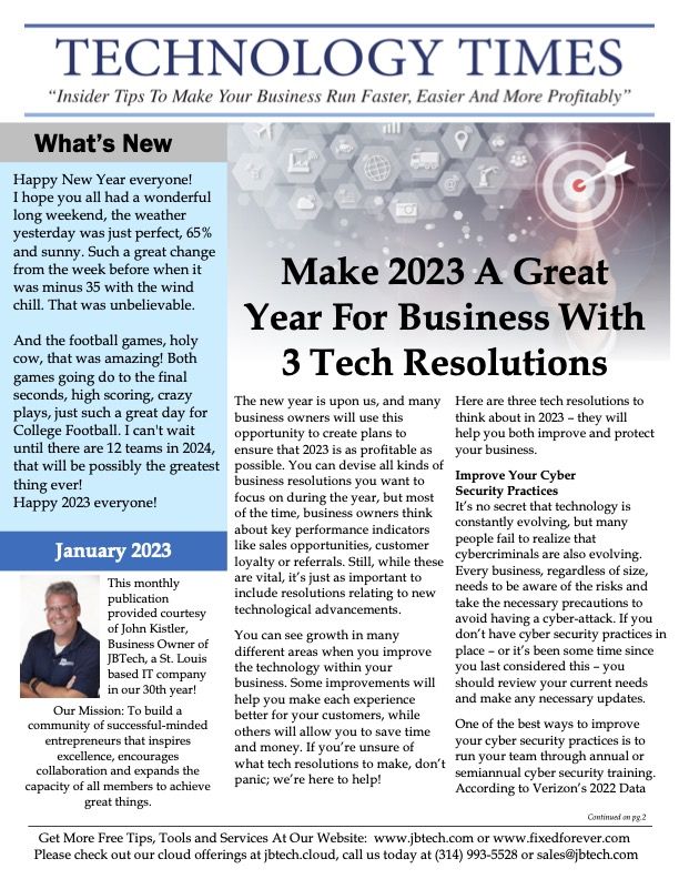Newsletter cover