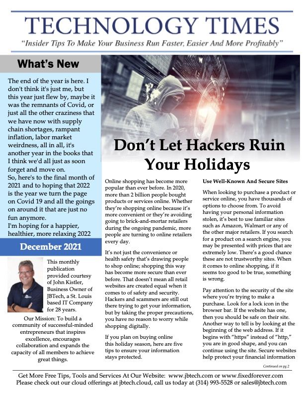 Newsletter cover