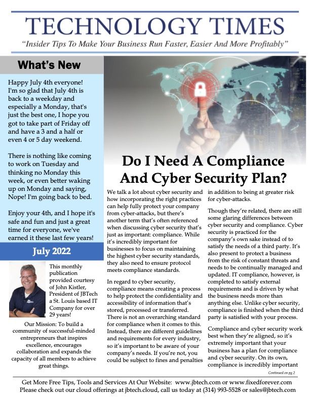 Newsletter cover