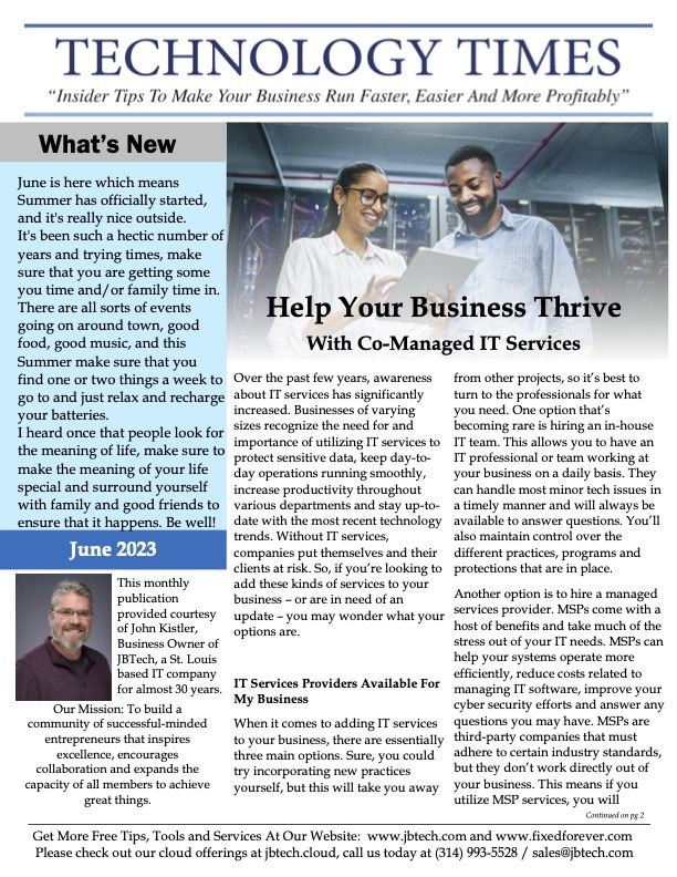 Newsletter cover