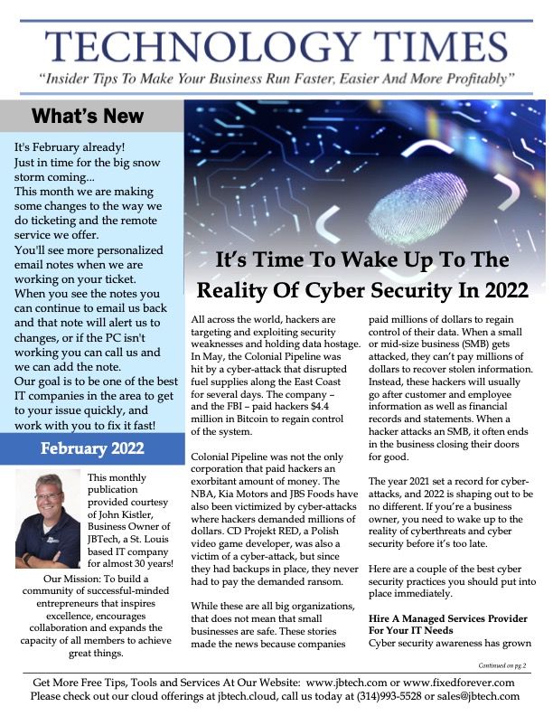 Newsletter cover