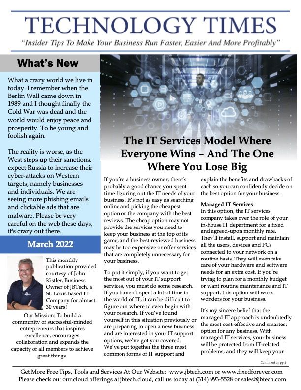 Newsletter cover