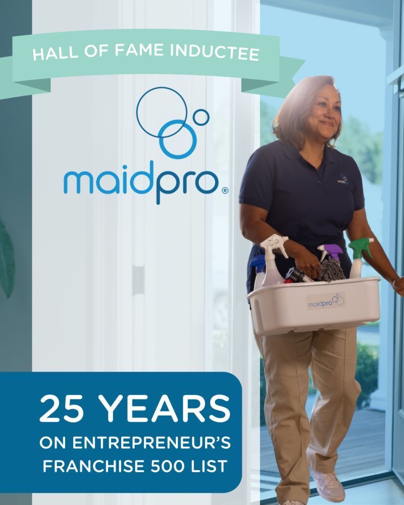 MaidPro has been inducted into the 2025 Entrepreneur Hall of Fame