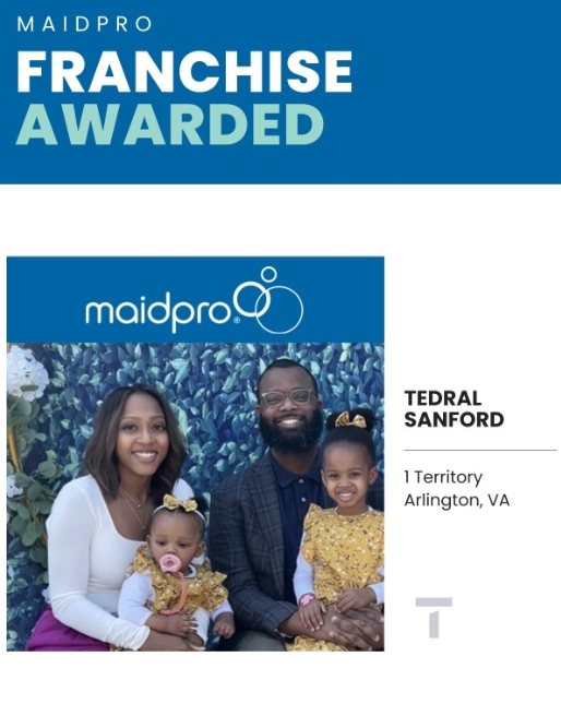 New MaidPro Owners Tedral Sanford, Alexander Peralta and Nelly Peralta