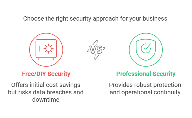 Describing Free/DIY Security against Professional Security