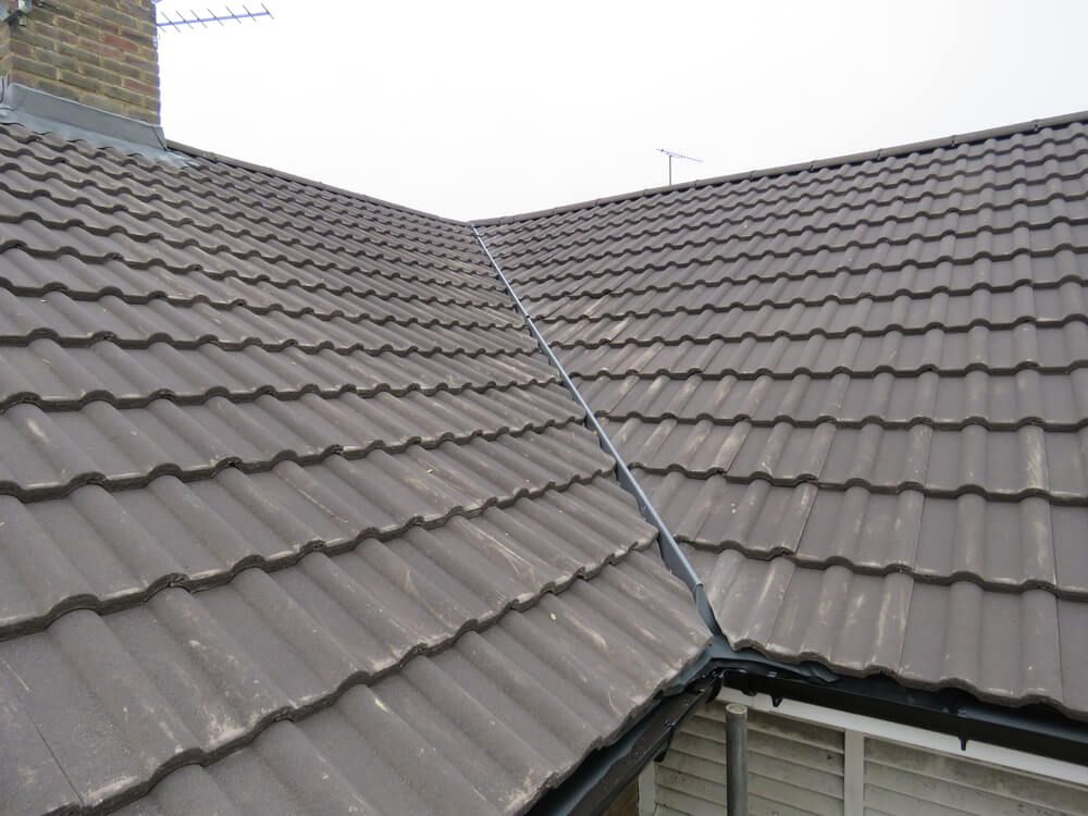 valley flashing on tiled pitched roof