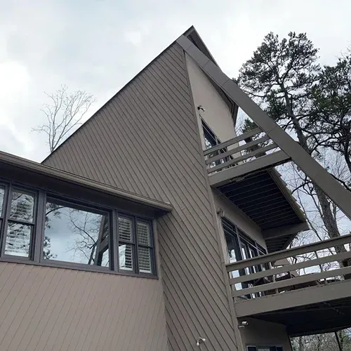 Multi-Level deck design with outdoor seating by Nelson Exteriors in Marietta