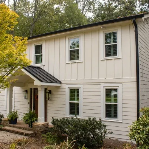 Beautiful Atlanta home exterior after siding replacement by Nelson Exteriors