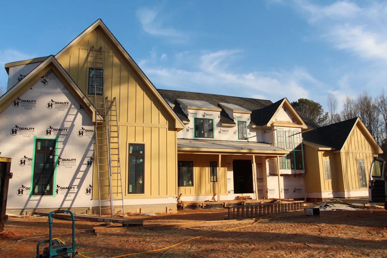 large house under construction
