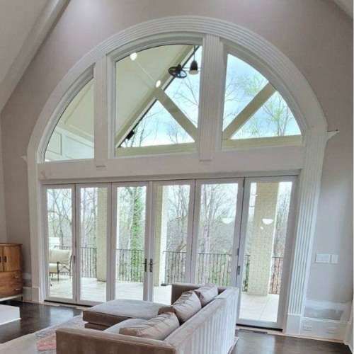 A large window and door