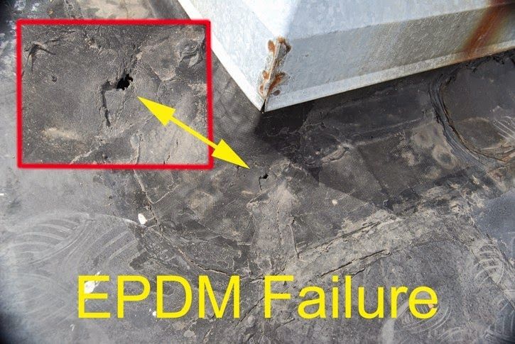 damage an an epdm rubber roof