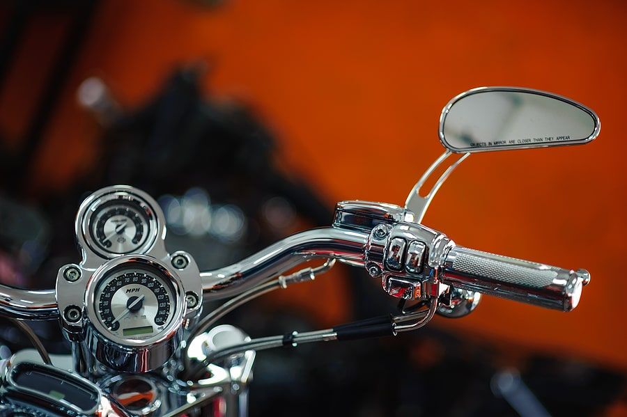 Bike handles and side mirror 