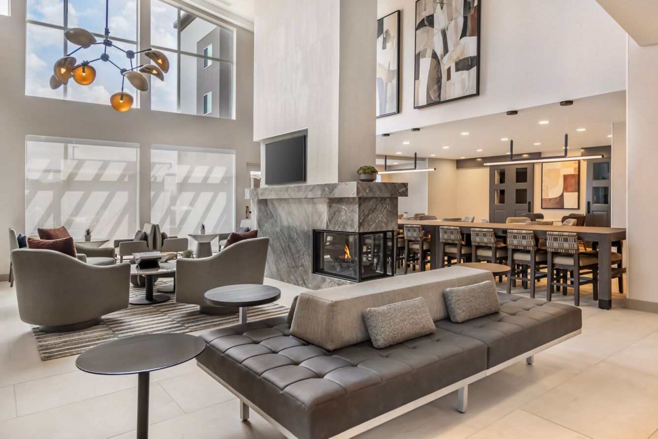 Residence Inn by Marriott Custom Quartz Fireplace Feature