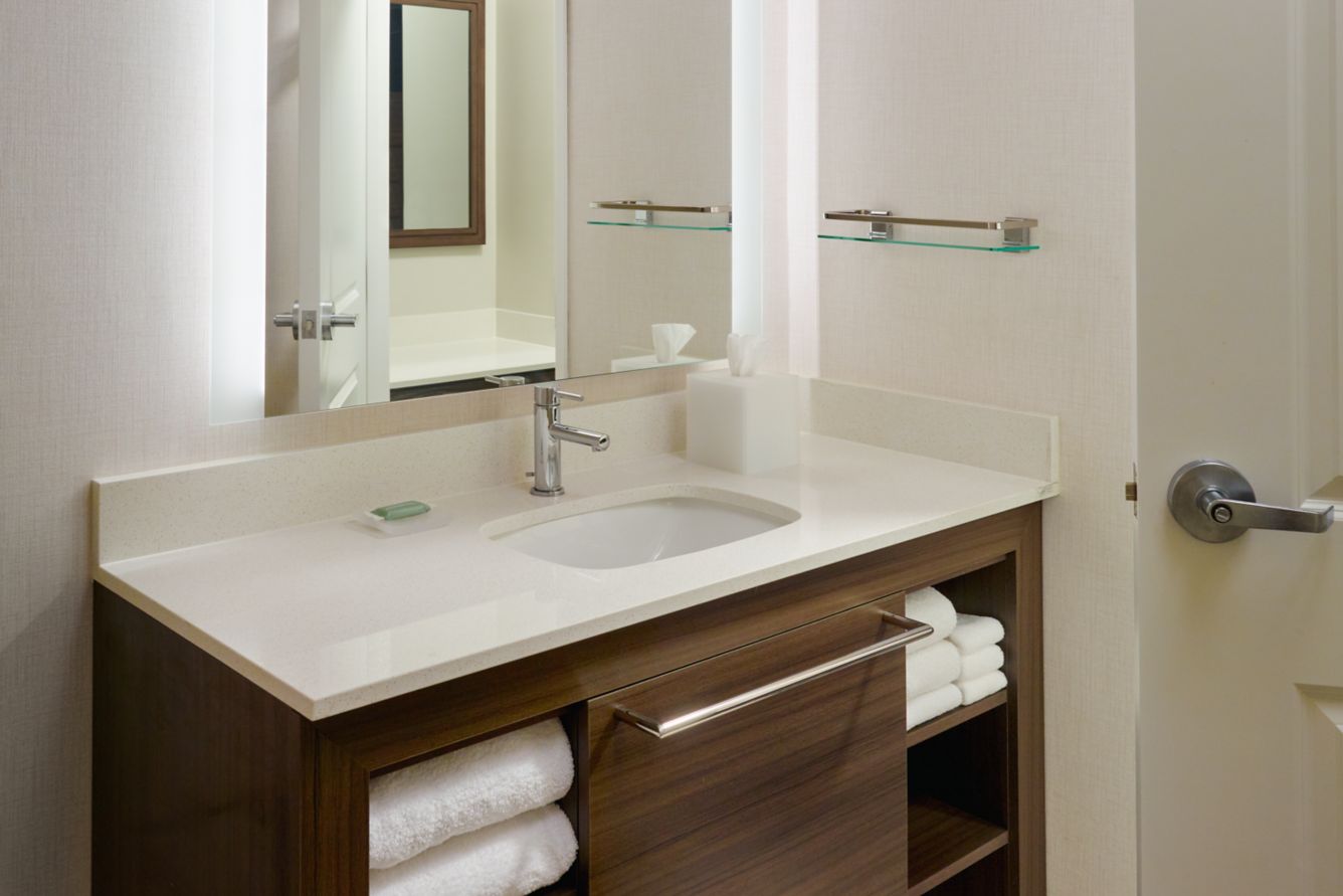 Courtyard and Residence Inn Dual Brand by Marriott Custom Bathroom Vanity Cabinetry and Quartz