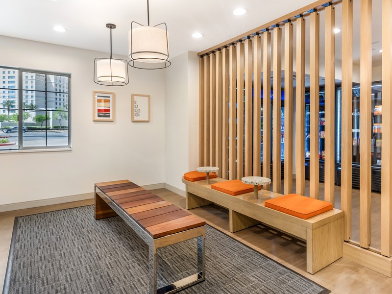 Sonesta Simply Suites Custom Public Area Shop Slat Wall