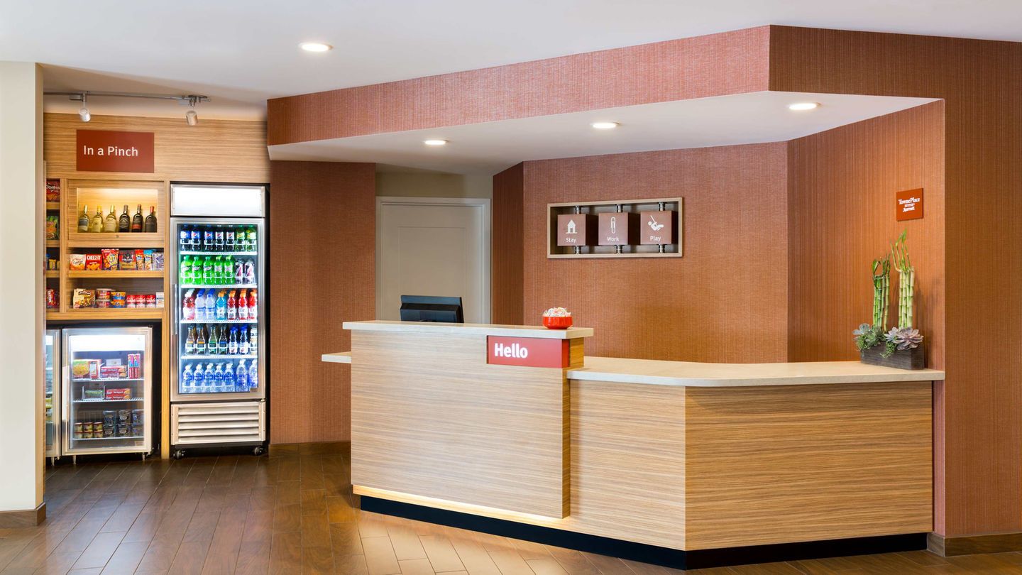 Marriott TownePlace Suites Registration Desk Millwork and Quartz
