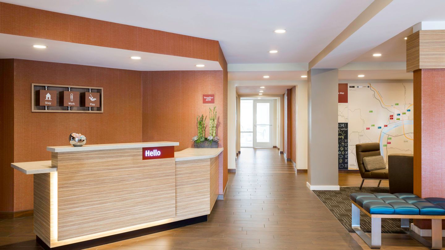 Marriott TownePlace Suites Registration Desk Millwork and Countertops