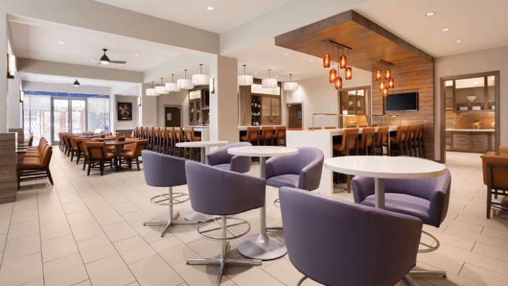 Hyatt House Custom Seating Area Millwork