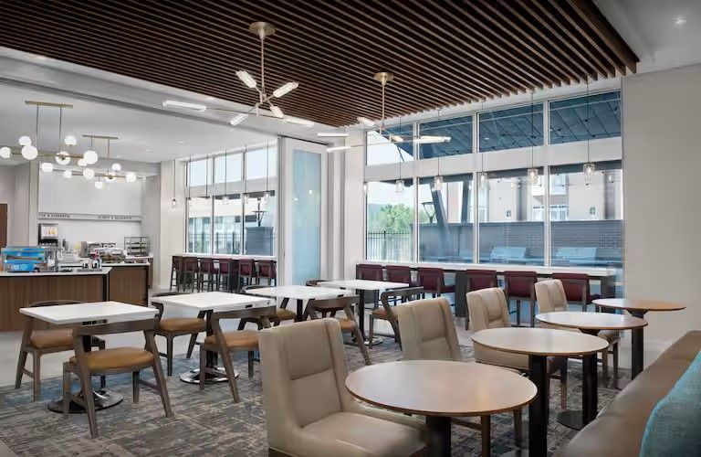 Homewood Suites & Tru by Hilton Custom Wood Ceiling and Breakfast Area Millwork