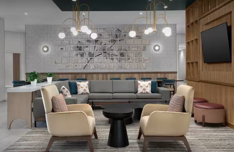 Homewood Suites & Tru by Hilton Custom Lobby Wood Focal Wall