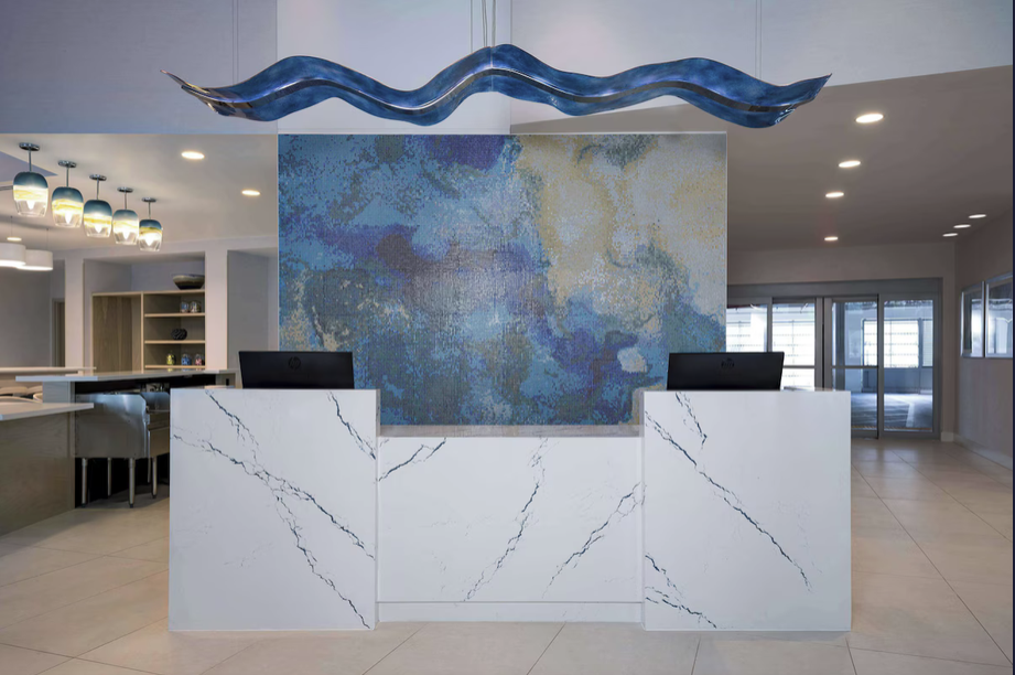 Hyatt Place Custom Lobby Front Desk Quartz